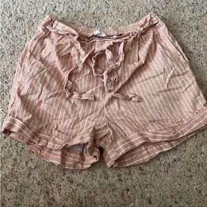 Pink striped shorts